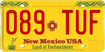 NM license plate 089TUF