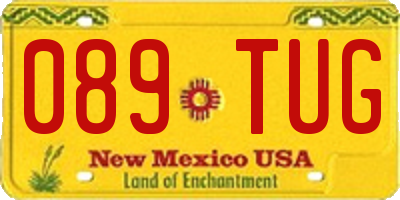 NM license plate 089TUG
