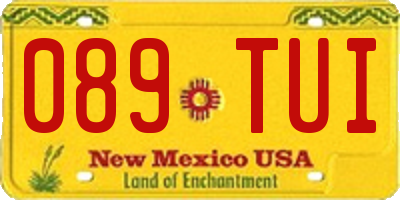 NM license plate 089TUI