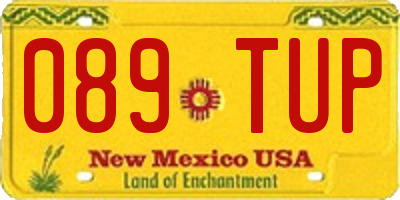 NM license plate 089TUP