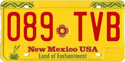 NM license plate 089TVB