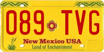 NM license plate 089TVG