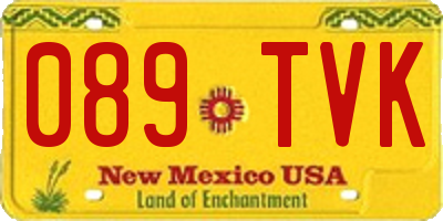 NM license plate 089TVK