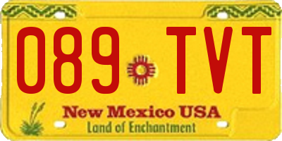 NM license plate 089TVT