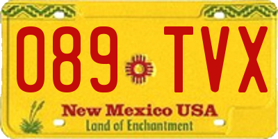 NM license plate 089TVX