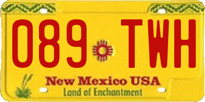 NM license plate 089TWH