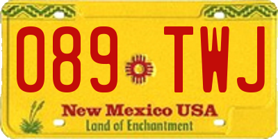 NM license plate 089TWJ