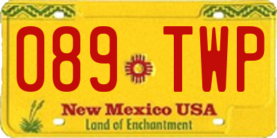 NM license plate 089TWP