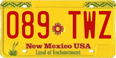 NM license plate 089TWZ
