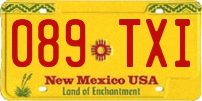 NM license plate 089TXI