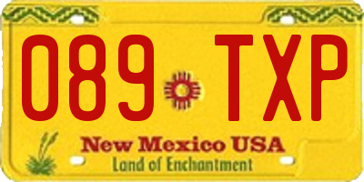 NM license plate 089TXP