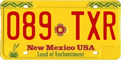 NM license plate 089TXR