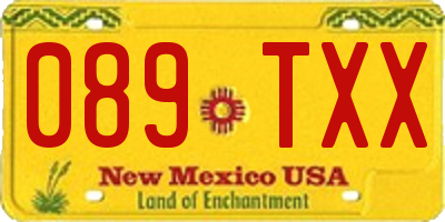 NM license plate 089TXX