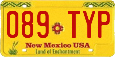 NM license plate 089TYP