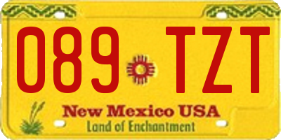 NM license plate 089TZT