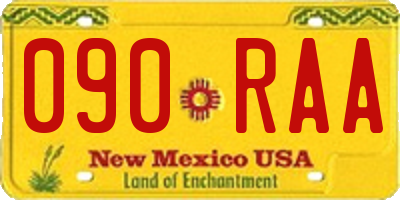 NM license plate 090RAA