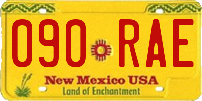 NM license plate 090RAE