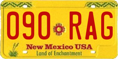 NM license plate 090RAG