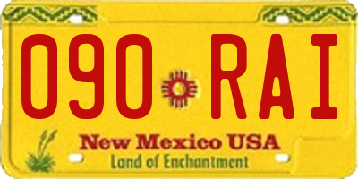 NM license plate 090RAI