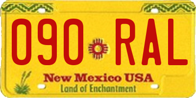 NM license plate 090RAL