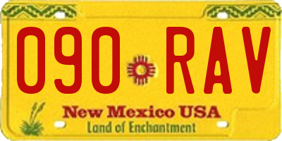 NM license plate 090RAV