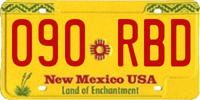 NM license plate 090RBD