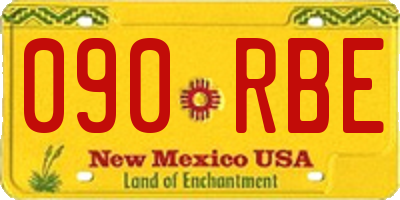 NM license plate 090RBE
