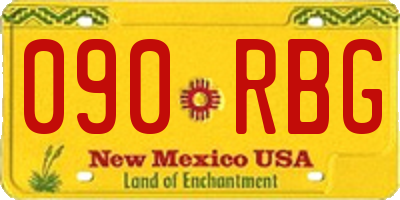 NM license plate 090RBG