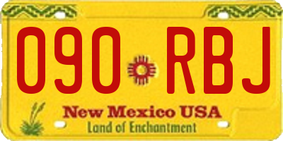 NM license plate 090RBJ