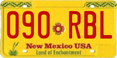 NM license plate 090RBL