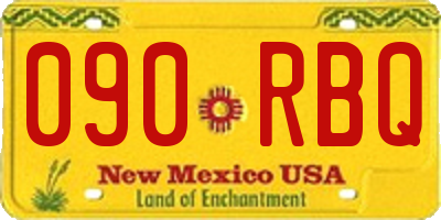 NM license plate 090RBQ