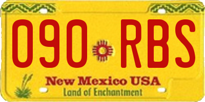 NM license plate 090RBS