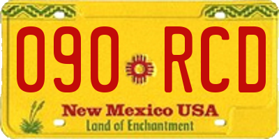 NM license plate 090RCD
