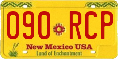 NM license plate 090RCP