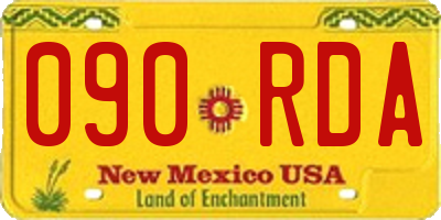 NM license plate 090RDA