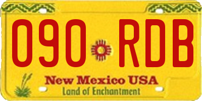 NM license plate 090RDB