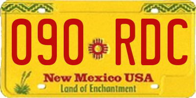 NM license plate 090RDC