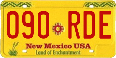 NM license plate 090RDE
