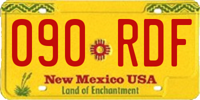 NM license plate 090RDF