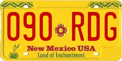 NM license plate 090RDG