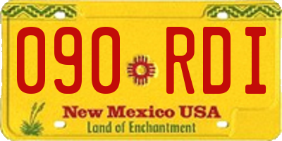 NM license plate 090RDI