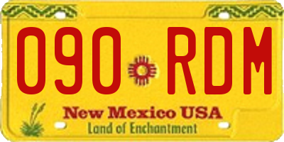 NM license plate 090RDM