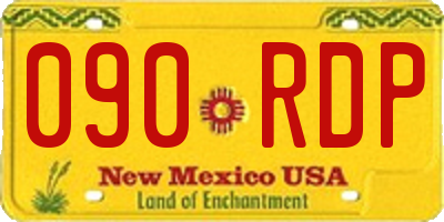 NM license plate 090RDP