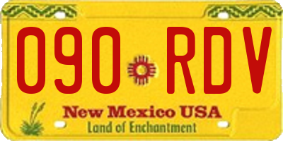 NM license plate 090RDV