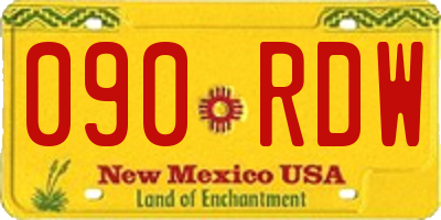 NM license plate 090RDW