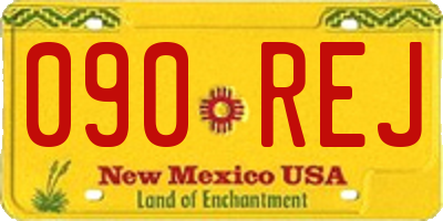 NM license plate 090REJ