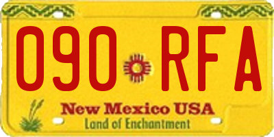 NM license plate 090RFA
