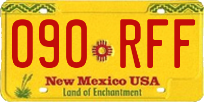 NM license plate 090RFF