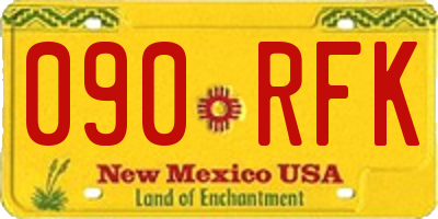 NM license plate 090RFK