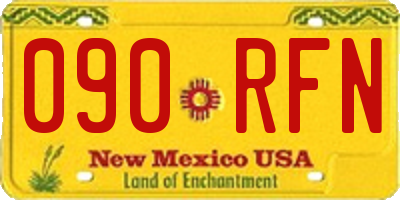 NM license plate 090RFN